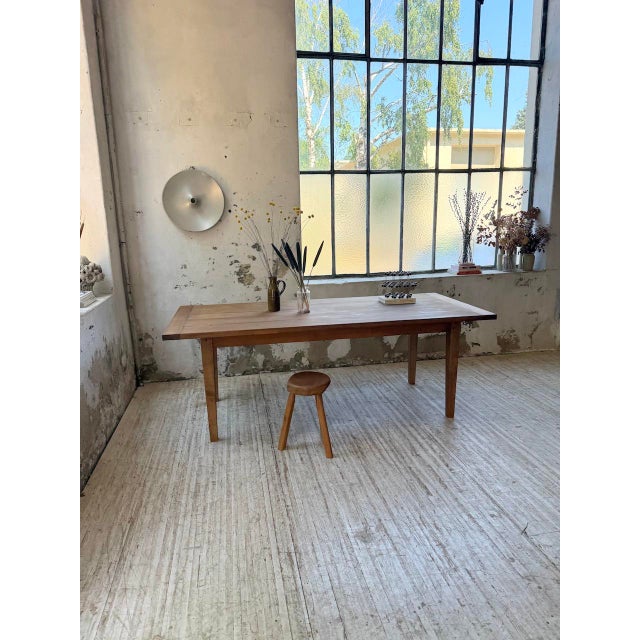 Pine and Oak Farmhouse Table, 1950s For Sale - Image 4 of 18