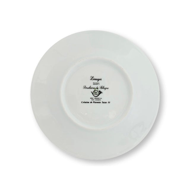 Late 20th Century Limoges Porcelain 'Apple' Canape Plates - Set of 7 For Sale In Los Angeles - Image 6 of 6