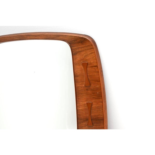 Wood Vintage Art Deco Walnut Mirror, 1930 For Sale - Image 7 of 10