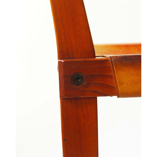 Beige Model S24 Chair in Elm with Tan Leather Seat by Pierre Chapo, 1970s For Sale - Image 8 of 11