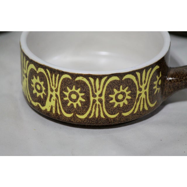 1960s Vintage Japanese Otagiri Ceramic, Handled Soup Bowls - Set of 3 For Sale - Image 5 of 8