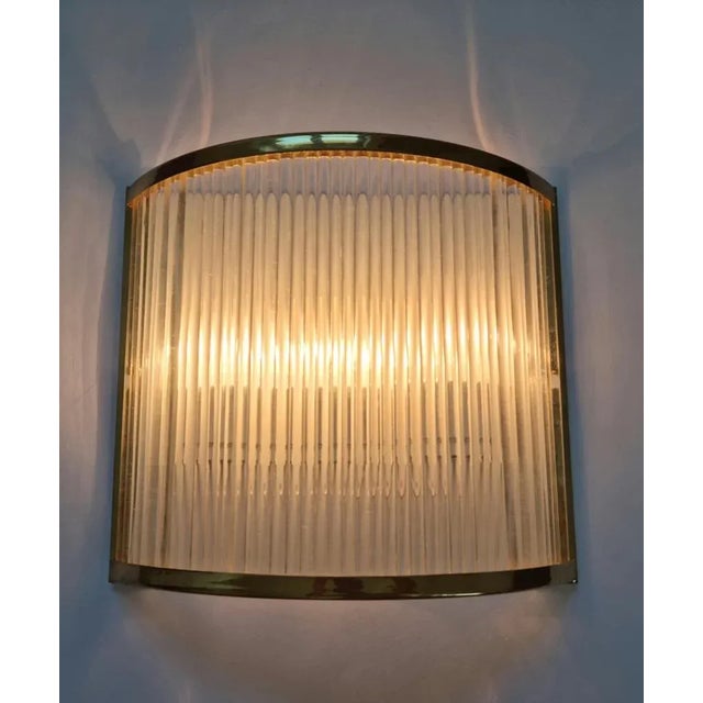 Gold Large Mid-Century Wall Lamp from Doria Leuchten, 1970s For Sale - Image 8 of 12