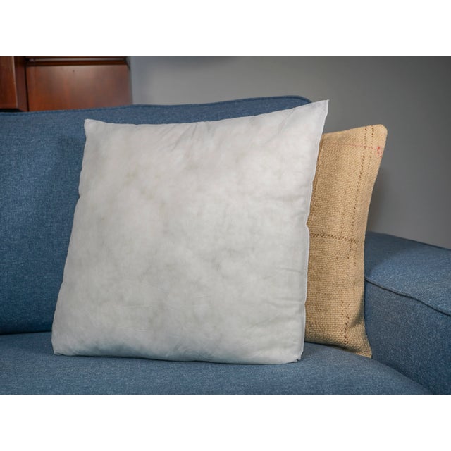 Ivory Woven Hemp Accent Pillow, Ivory Cream Bold Brown Stripe Cushion, Handwoven Turkish Pillow With Insert, 16x16 In For Sale - Image 8 of 9