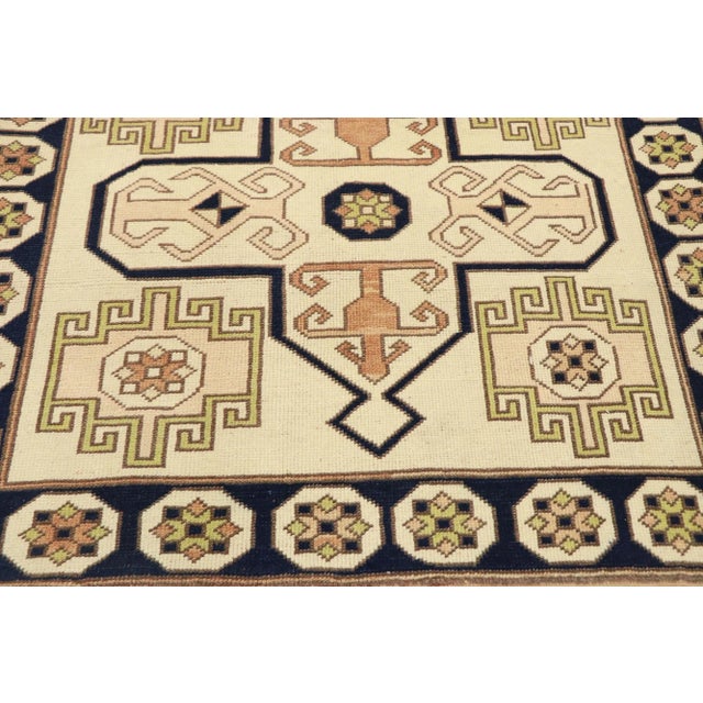 Late 20th Century Vintage Turkish Oushak Rug - 03'05 X 05'10 For Sale - Image 5 of 9