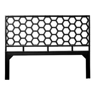 Honeycomb Headboard King - Black For Sale