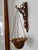 1960s plant hanger and wall bracket. Made of synthetic resin, this durable plant hanger has the look of a rattan basket...