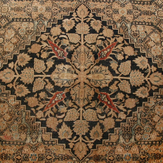 Traditional Antique Doroksh Traditional Beige-Brown and Red Wool Persian Rug For Sale - Image 3 of 7