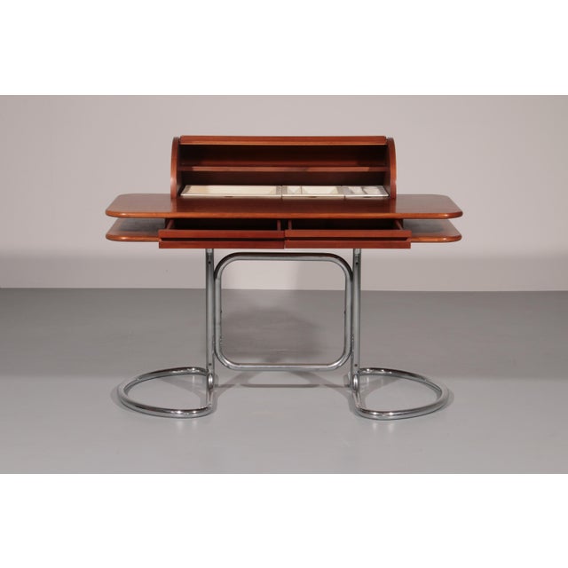 Black Italian Maia Walnut Desk by Giotto Stoppino for Bernini, 1960s For Sale - Image 8 of 15