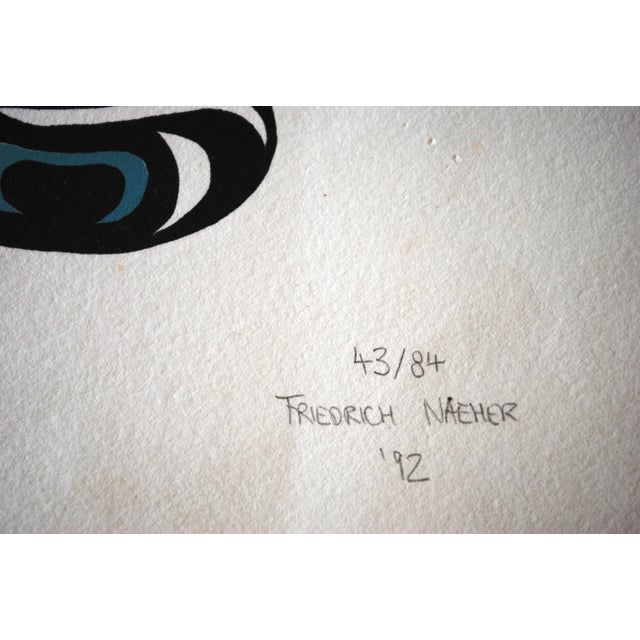 Late 20th Century "Spirit Birth" First Nations Inuit Color Lithograph, Signed and Numbered For Sale - Image 4 of 7