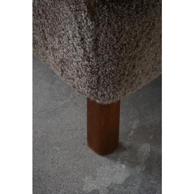 Mid-Century Modern Lounge Chairs in Beech and Lambswool, Denmark, 1950s, Set of 2 For Sale - Image 12 of 18