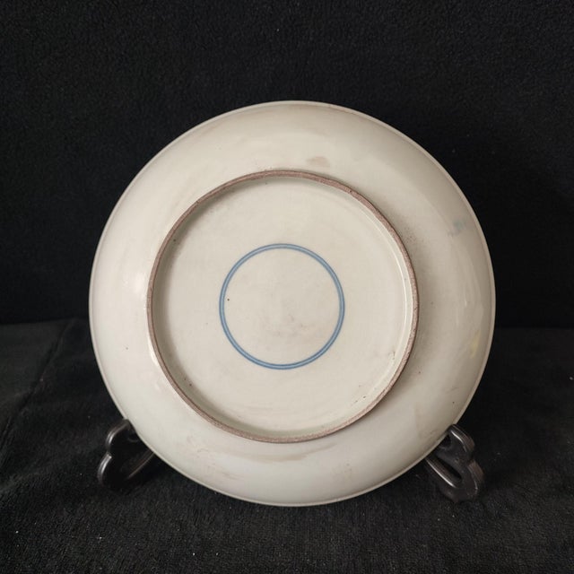 Chinese Ceramic Plate,Blue and White Porcelain Plate Hand Painted Landscape Pattern For Sale - Image 9 of 10