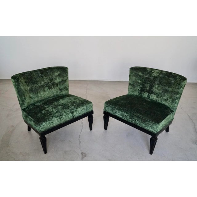 Wood Hollywood Regency Lounge Chairs - a Pair For Sale - Image 7 of 13