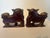 Pair Late 19th Century Chinese Carved Giltwood Male & Female Guardian Foo Dogs With Cub Attached to Female For Sale - Image 4 of 12