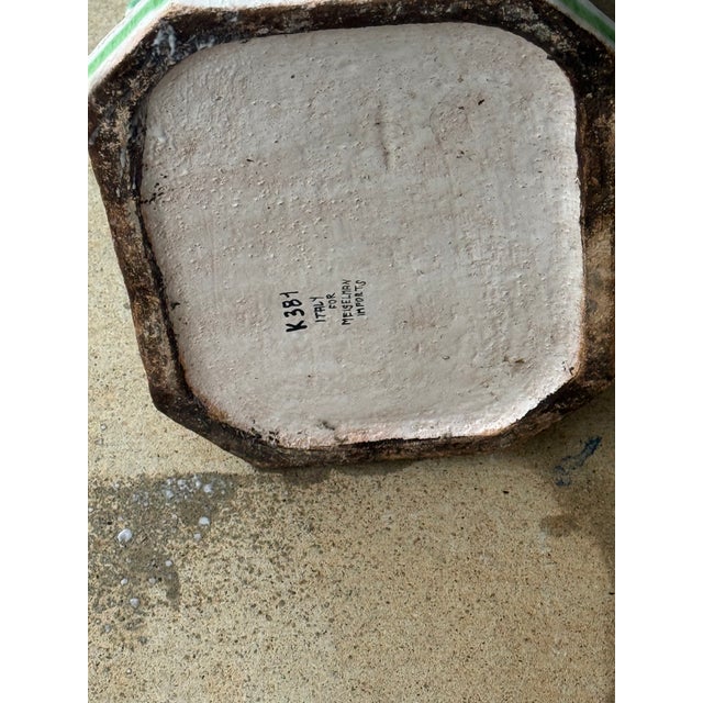 Ceramic Hollywood Regency Meiselman Imports Terracotta Majolica Elephant Garden Stool Side Table For Sale - Image 7 of 7