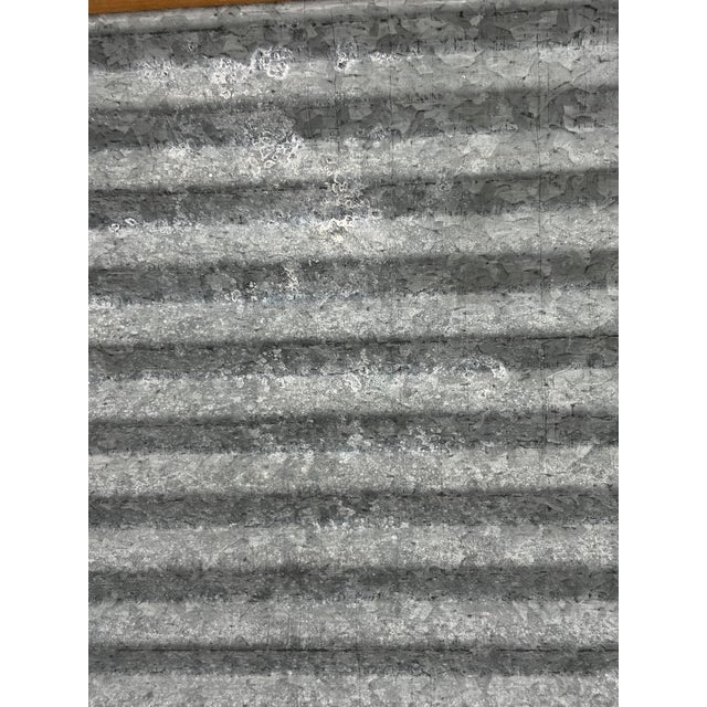 Vintage MorValu Columbus Washboard Co. Galvanized Metal & Wood Washboard For Sale - Image 14 of 18
