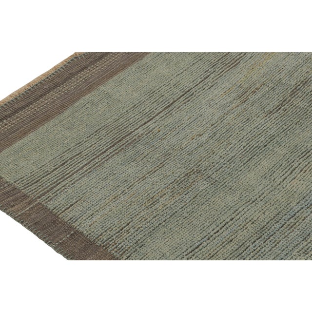2010s Rug & Kilim’s Contemporary Kilim in Brown, With Beige Accents For Sale - Image 5 of 7
