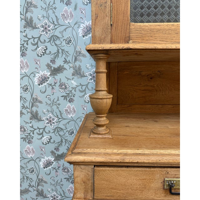 Antique Two-Piece Cupboard in Oak, 1890s For Sale - Image 9 of 12