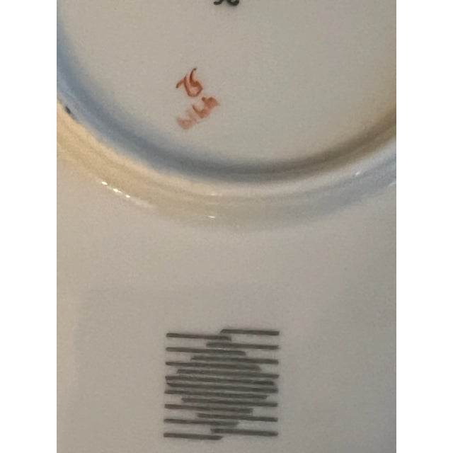 Orange Vintage Large Nymphenburg Porcelain Charger Plate Munich Scene 1880 For Sale - Image 8 of 12