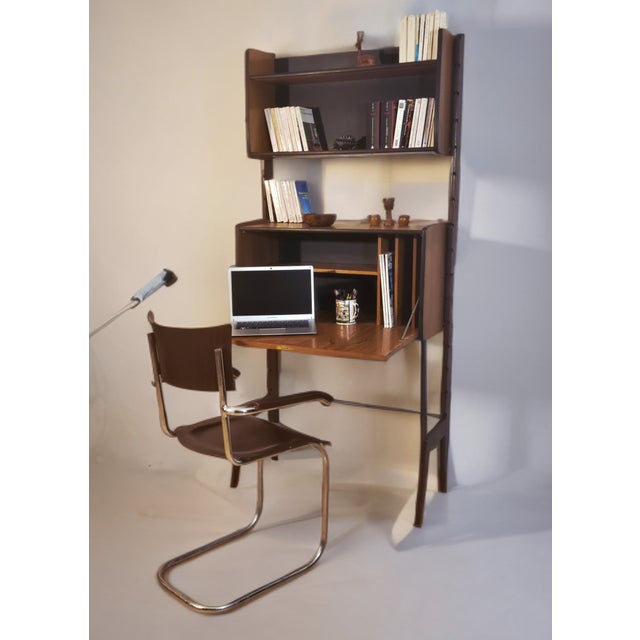 Mid-Century Modern Vintage Scandinavian Secretaire in Teak by Blindheim, 1960s For Sale - Image 3 of 10