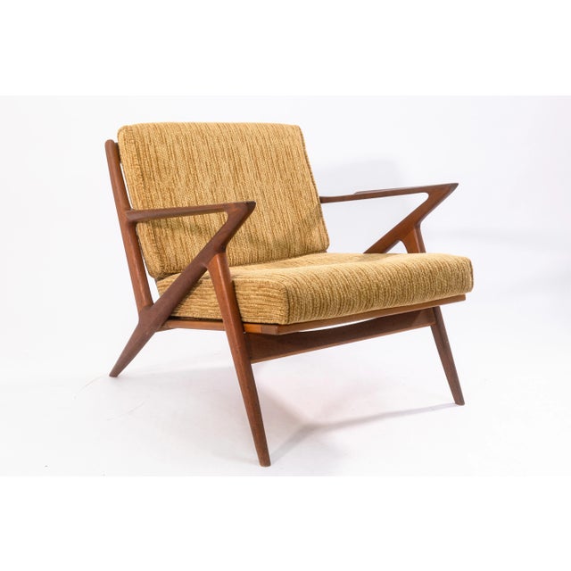1960s Pair of Vintage 1960s Poul Jensen for Selig Z Danish Teak Wood Accent Armchairs For Sale - Image 5 of 12