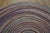 Cute Multi Color Background Wtih Folk Art Styles Round Antique American Braided Rug For Sale - Image 9 of 12