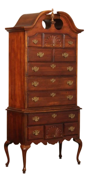 American Drew Queen Anne Style Cherry Highboy Chest