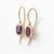 Modern Vintage Style Amethyst, Topazes Dangle Earrings Silver, Gold, A Pair For Sale - Image 3 of 8