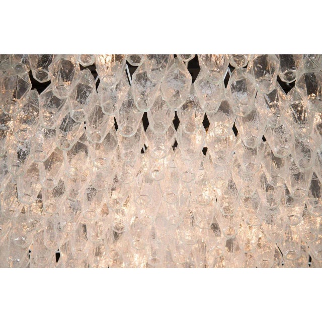 Monumental Handblown Smoked Murano Glass Polyhedral Chandelier by Venini For Sale In New York - Image 6 of 8
