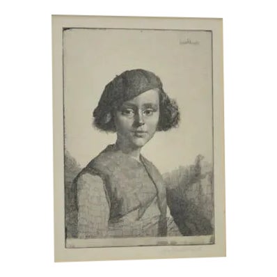 Gerald Brockhurst Pencil Signed Etching "Fabian" c.1921 For Sale