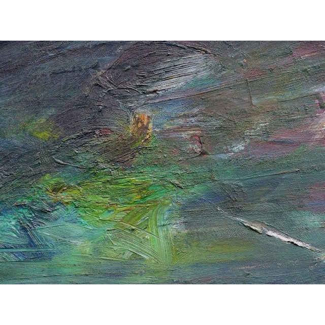 Textile Abstract Acrylic Painting on Canvas by Warren Fischer ‘American, 1943-2001’ For Sale - Image 7 of 14
