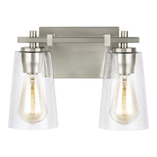 Sean Lavin by Visual Comfort Studio Mercer 2-Light Vanity, Satin Nickel For Sale