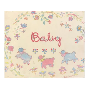 1940s Helen Malta Baby Book Design With Lambs