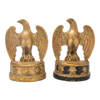 Vintage Eagles and Stars Bookends - a Pair For Sale