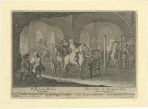 Ridinger, Training the Horses for Shooting, 1722, Print
