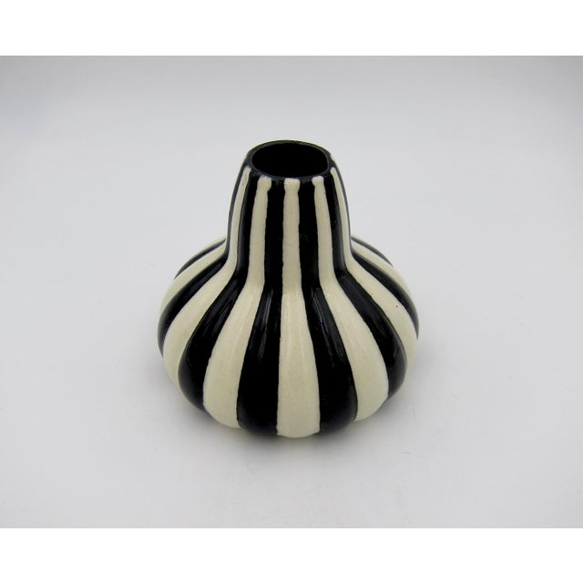 Bauhaus Era Velten Vordamm Art Deco Vase Pair in Black and White For Sale - Image 9 of 12