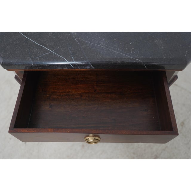 Magazine Rack End Table W. Marble Top For Sale - Image 4 of 12