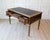 Louis XVI-Style Double-Sided Wood and Brass Bureau Plat with Leather Top For Sale - Image 10 of 13