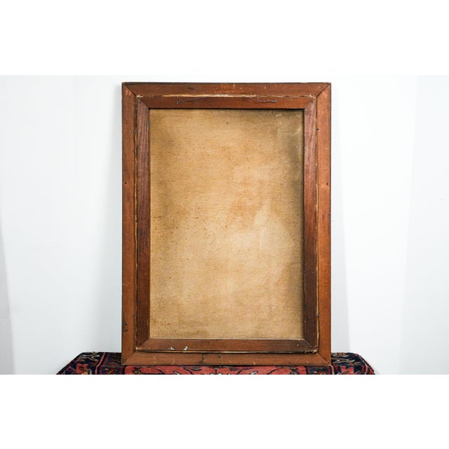 Huge Distinguished Antique Art Deco Oil Painting of Man in Suit Dandy Fashion Framed Portrait Home Wall Decor For Sale - Image 17 of 17