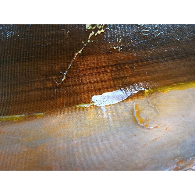 Textile Ovidiu Kloska, This Is How the City Melts in Autumn, Mixed Media on Canvas For Sale - Image 7 of 14