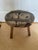 Shabby Chic Antique 3 Legged Milking Butcher Stool Reinforced Primitive Iron Straps For Sale - Image 3 of 12
