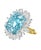 28 Carat Natural Aquamarine and Diamond Cocktail Ring 18 Karat Gold Adjustable For Sale - Image 17 of 18