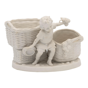 Early 20th Century Parian Figural Group With Baskets