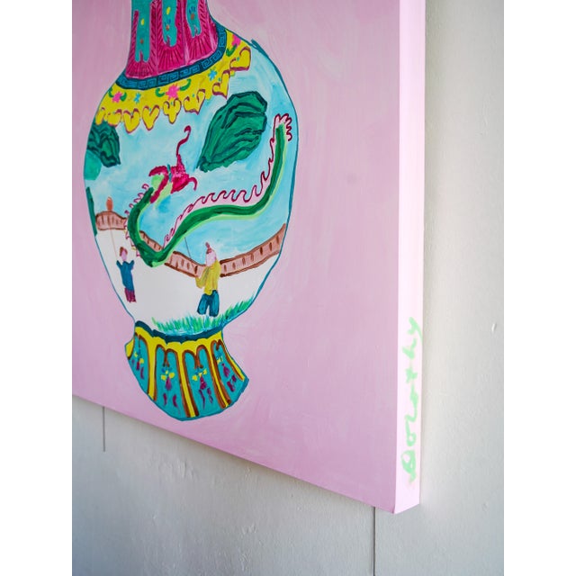 This original acrylic painting by Memphis-based artist Dorothy Collier of Dorothy Art captures a bold, whimsical...