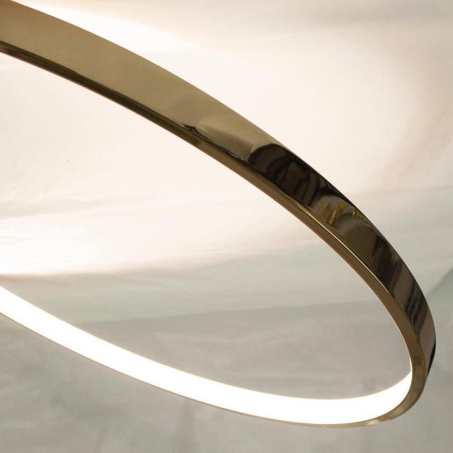 Metal Plumbeo Triple Ring Suspension Light in Galvanic Plumbeo by Aggiolight For Sale - Image 7 of 8