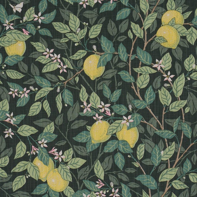 English Sample - Schumacher Citronträd Fabric In Green For Sale - Image 3 of 5