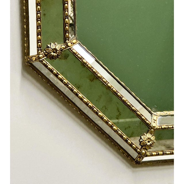 Glass Vintage Spanish Neoclassical Wall Mirror, 1980s For Sale - Image 7 of 9