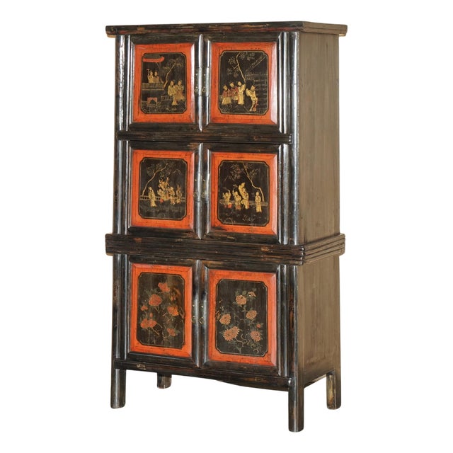 Antique Chinese Export Compound Cabinet, 1920 For Sale