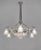 Art Deco Ollier & Hanots French Art Deco Chandelier 1920s - Frosted Glass & Nickeled Bronze For Sale - Image 3 of 14
