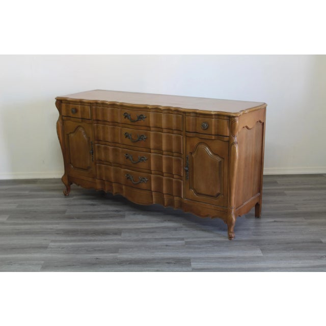 Camel Mid Century Provincial Cabinet For Sale - Image 8 of 9