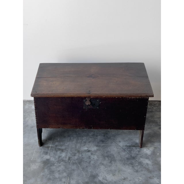 Antique 17th Century English Oak Plank Coffer For Sale - Image 11 of 13
